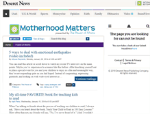 Tablet Screenshot of motherhoodmatters.blogs.deseretnews.com